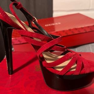 sexy red jessica simpson heels nwot